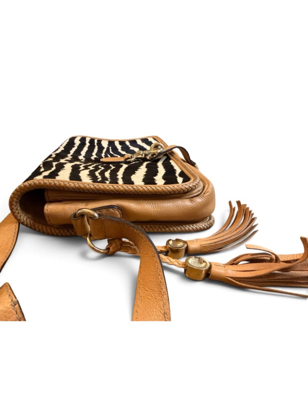 Gucci Marrakech Zebra Print Pony Hair Messenger Flap Bag with COA - Picture 11 of 15